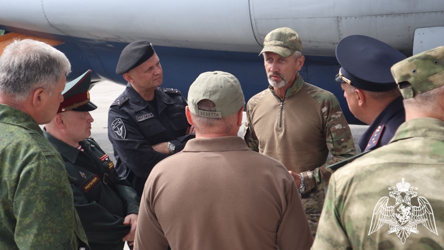 В Красноярске встретили росгвардейцев - участников специальной военной операции
