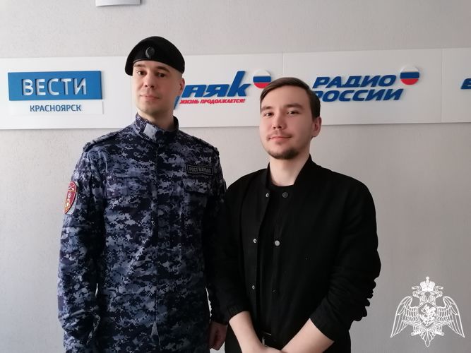 В преддверии Дня защитника Отечества представители Росгвардии выступили в теле- и радиоэфирах красноярских программ