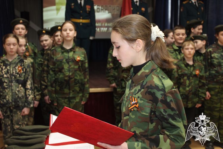 В зеленогорской воинской части Росгвардии прошло посвящение в юные гвардейцы