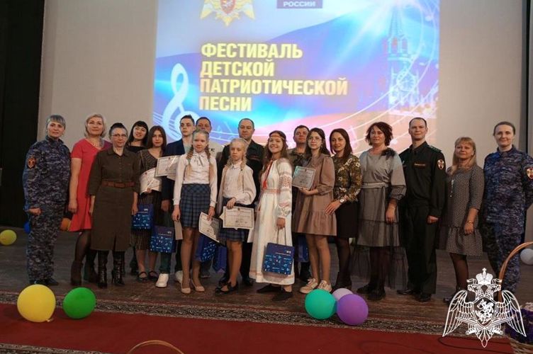 В Управлении Росгвардии по Красноярскому краю прошел первый тур детской патриотической песни