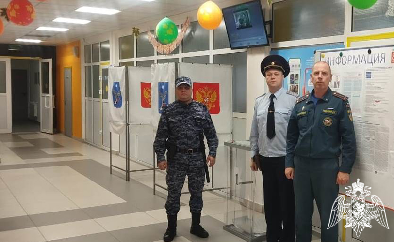 В Красноярском крае сотрудники Росгвардии обеспечили правопорядок на избирательных участках