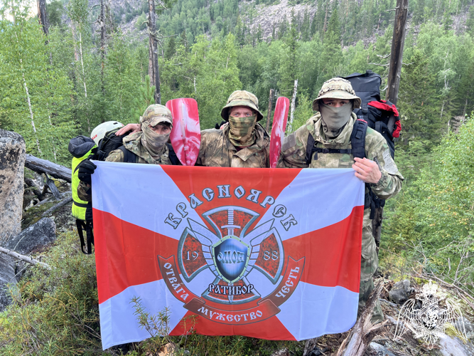 Красноярские сотрудники ОМОН «Ратибор» Росгвардии совершили многокилометровый поход