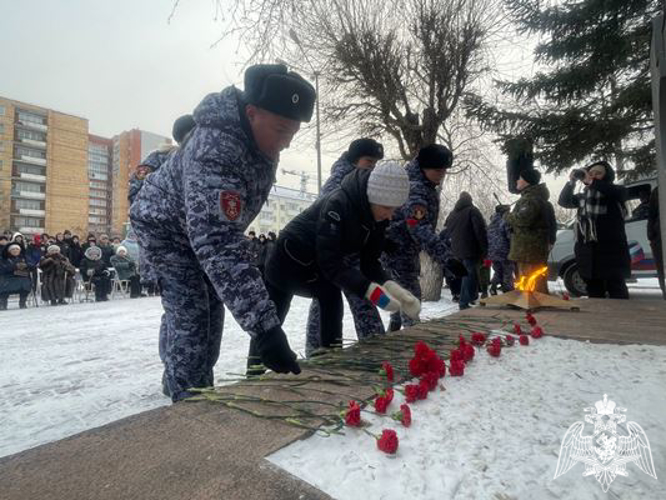 В Красноярском крае сотрудники  Росгвардии приняли участие в памятных мероприятиях, приуроченных Дню полного снятия блокады Ленинграда