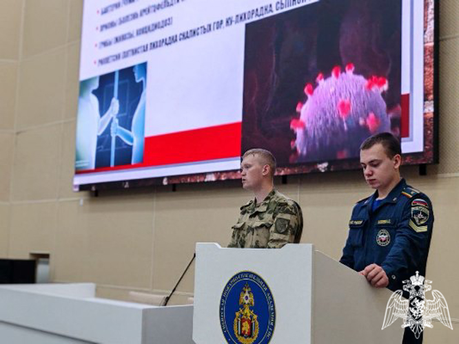 В Железногорске военнослужащий Росгвардии  провел занятия в Сибирской пожарно-спасательной Академии МЧС