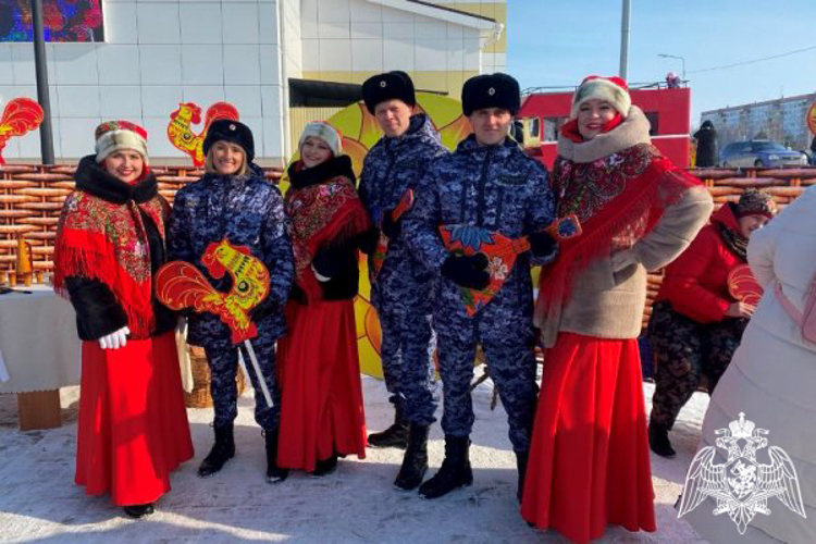 В Красноярском крае сотрудники Росгвардии обеспечили безопасность граждан во время празднования Масленицы