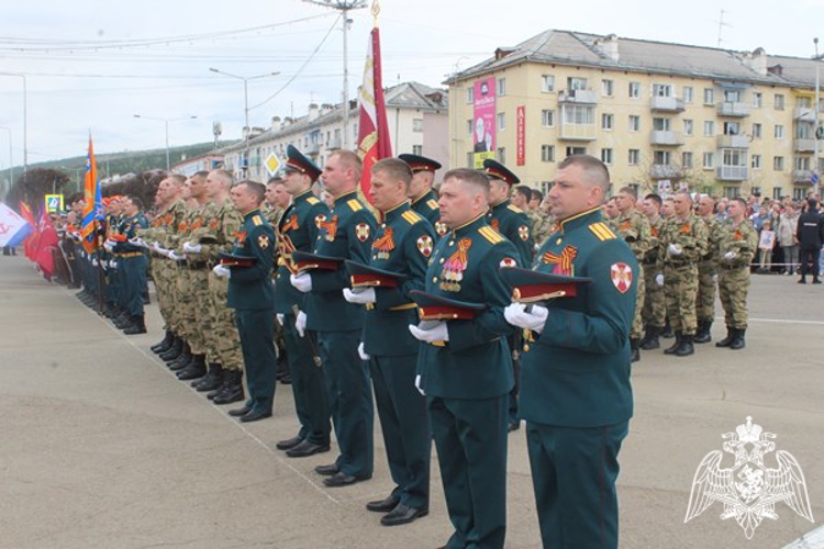Военнослужащие Росгвардии Красноярского края приняли участие в параде Победы