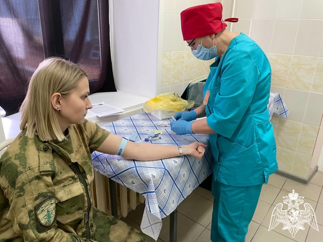 В Зеленогорске военнослужащие Росгвардии стали донорами костного мозга и гемопоэтических стволовых клеток