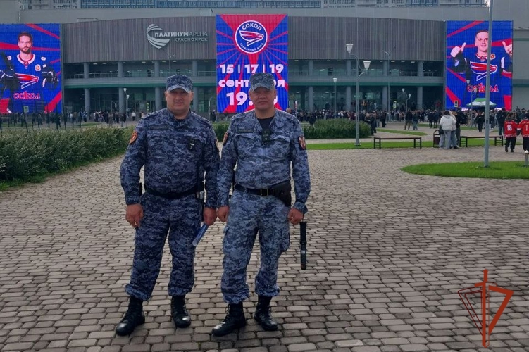 Сотрудники Росгвардии обеспечили правопорядок матча OLIMPBET чемпионата России в Высшей хоккейной лиге