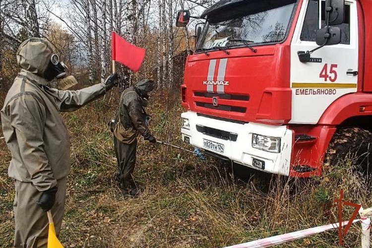 Росгвардейцы радиационной, химической и биологической защиты провели практические занятия