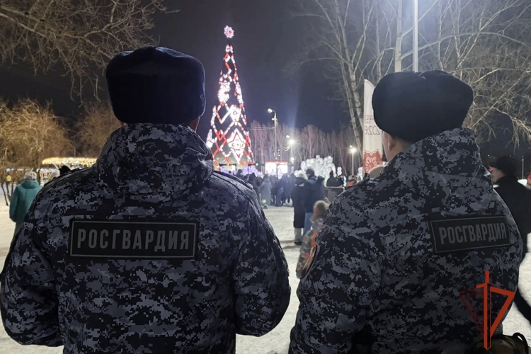 Сотрудники и военнослужащие Росгвардии Красноярского края обеспечивают охрану правопорядка в местах проведения праздничных мероприятий