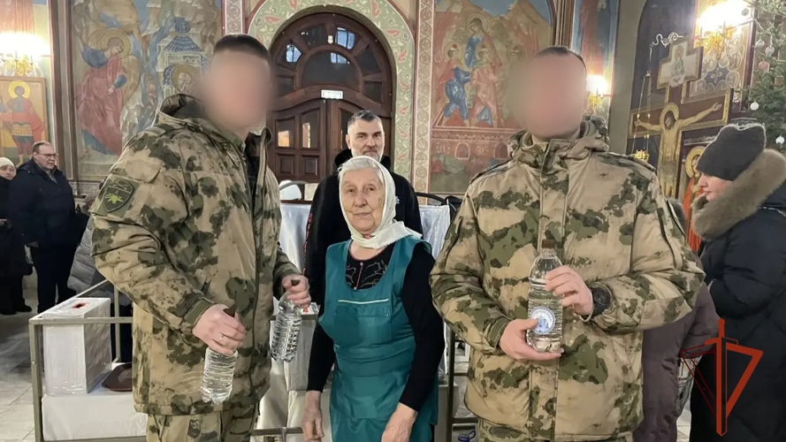 В Железногорске военнослужащие Росгвардии приняли участие в божественных литургиях, посвященных Крещению