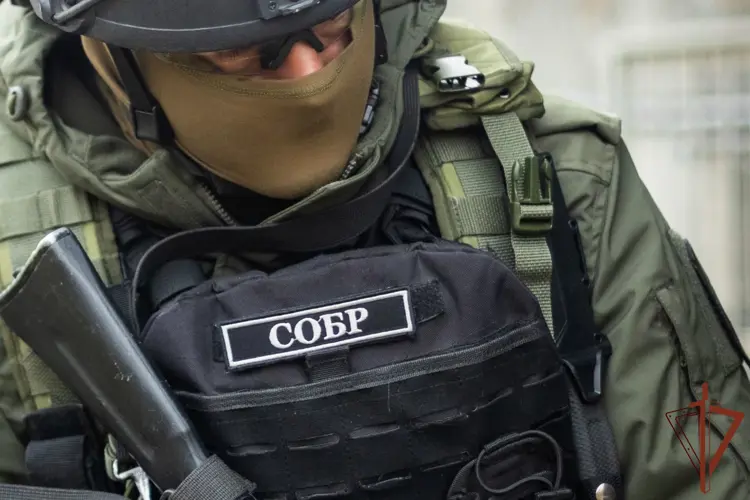 В Красноярске спецназ Росгвардии оказал содействие в проверочных мероприятиях в одном из микрорайонов Центрального района (Видео)