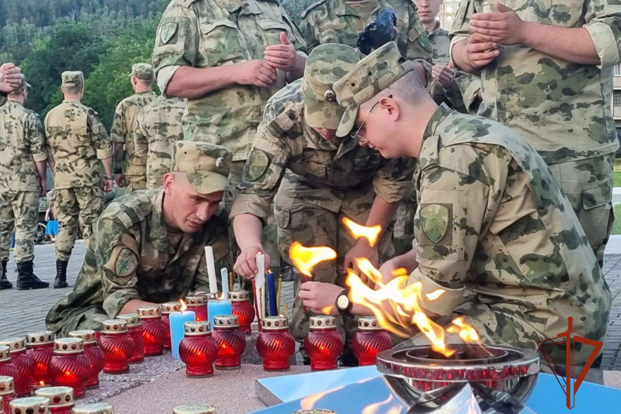 В Красноярском крае военнослужащие Росгвардии присоединились к памятной акции