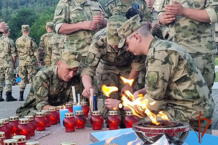 В Красноярском крае военнослужащие Росгвардии присоединились к памятной акции