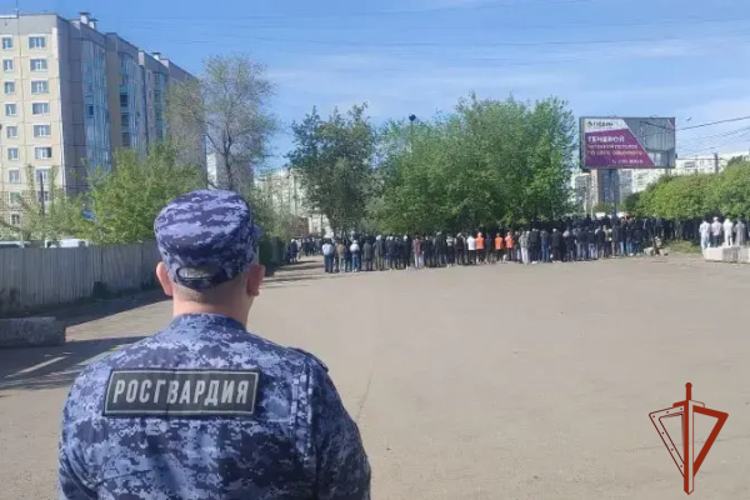 Сотрудники Управления Росгвардии по Красноярскому краю были задействованы в обеспечении правапорядка праздника Курбан-Байрам