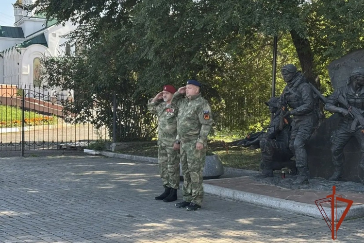 Военнослужащий Железногорской воинской части Красноярского соединения принял участие в мероприятии, посвящённом Дню ветеранов боевых действий